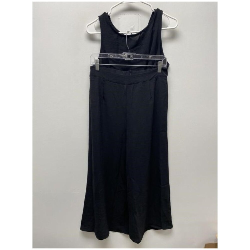 NEW Roylamp Womens Summer Cropped two-piece jumpsuit sz medium navy blue